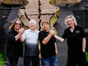 Thomas Jensen (Wacken-Mitgründer), Lars-Oliver Voigt (Geschäftsführer Live Nation), Telekom TV-Chef Arnim Butzen, Holger Hübner (Wacken-Mitgründer) (von links, Foto: Guillermo Falavigna/Telekom)