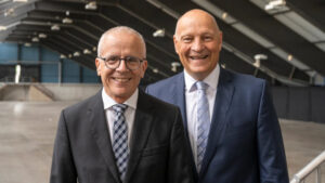 Urs Hunkeler und Markus Lauber (von links, Foto: Messe Luzern)